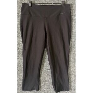 Nike Dri-FIT Womens Black Cropped Athletic Leggings Size Large Yoga Running